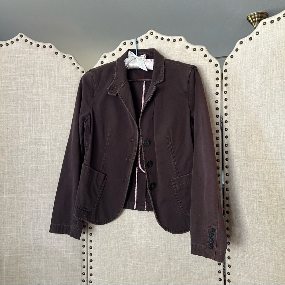 Y2K J. Crew Brown Blazer Structured Suit Jacket